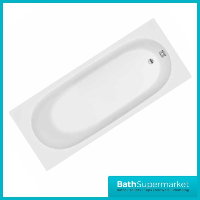 Abbey 1500mm x 700mm Round Single Ended Bath-Drilled Tap Holes