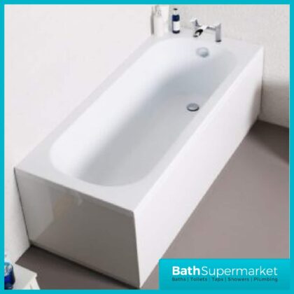 Abbey 1500mm x 700mm Round Single Ended Bath-Drilled Tap Holes