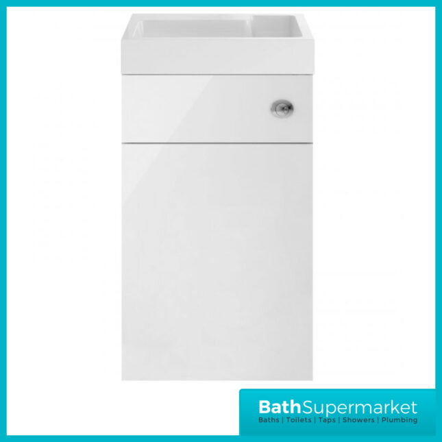 Athena Gloss White 2 In 1 Toilet Basin Combination Unit 500mm Wide