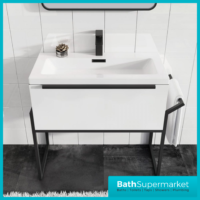 Celeste Muro 800mm Wall Hung Vanity Unit Black Frame