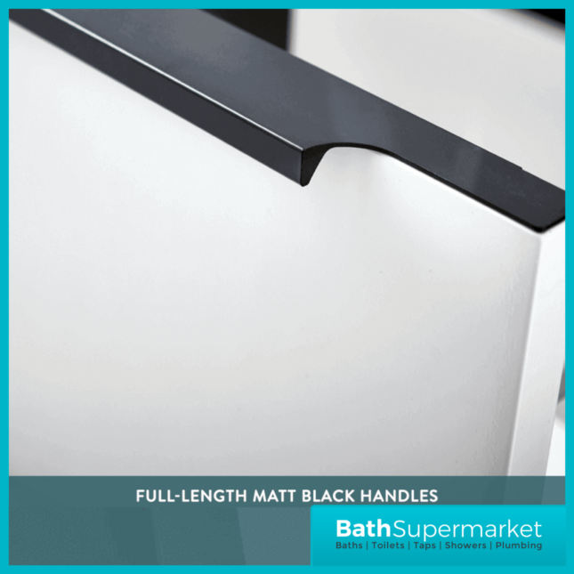 Celeste Muro 800mm Wall Hung Vanity Unit Black Frame