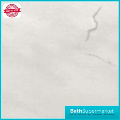 Light Grey Marble PVC 10mm Wall Panel 2400mm High x 1000mm
