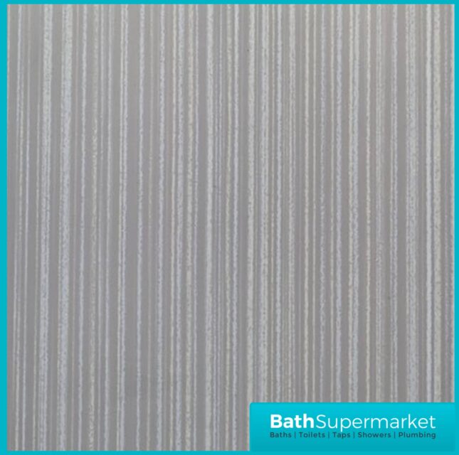 Brushed Grey PVC 10mm Wall Panel 2400mm High x 1000mm