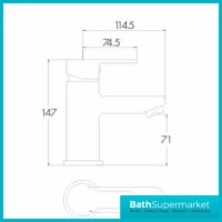 Favour Mono Chrome Basin Mono Mixer Tap-Clicker Waste
