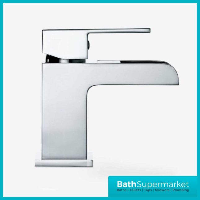 Victoria Waterfall Chrome Mono Basin Mixer Tap- Clicker Waste