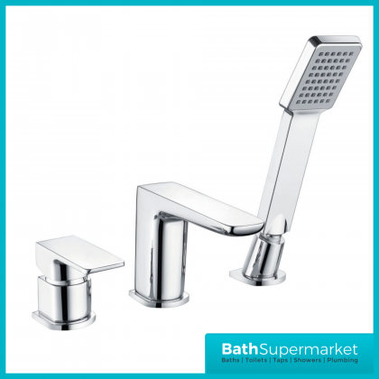 Muro Chrome Three Hole Bath Filler