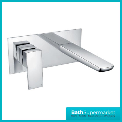 Chrome Wall Mounted Muro Single Lever Basin Mixer Tap