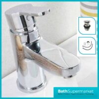 Favour Mono Chrome Basin Mono Mixer Tap-Clicker Waste
