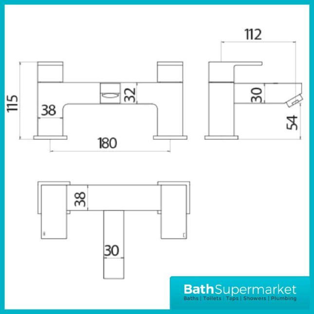 Lanza Bath Filler Tap-Chrome