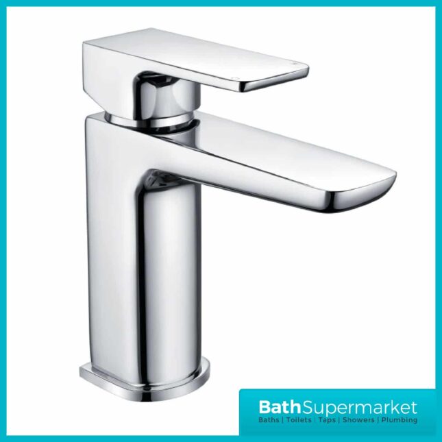 Muro Chrome Mono Basin Mixer Tap-Clicker Waste