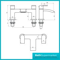 Belini Round Chrome Bath Filler Deck Mounted Tap