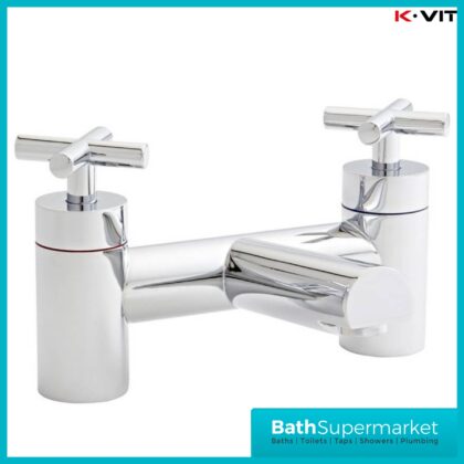Kartell K-Vit Times Chrome Kross Head Deck Mounted Bath Filler Tap