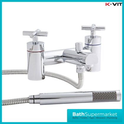 Kartell K-Vit Times Chrome Kross Head Bath Shower Mixer Tap Kit