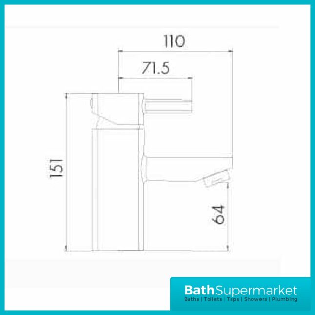 Forme Square Chrome Pair of Basin Pillar Taps