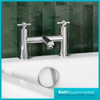 Kartell K-Vit Times Chrome Kross Head Deck Mounted Bath Filler Tap - Image 3