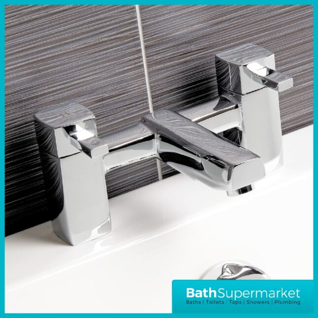 Sognare Forme Polished Chrome Square Bath Filler Tap - Image 2