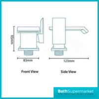 Miami Cascade Waterfall Chrome Mono Basin Mixer Tap- Clicker Waste
