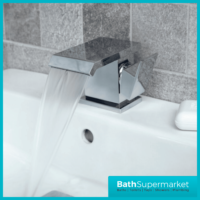 Miami Cascade Waterfall Chrome Mono Basin Mixer Tap- Clicker Waste