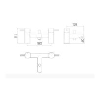Sognare Holborn Forme Chrome Bath Shower Mixer Tap - Image 2