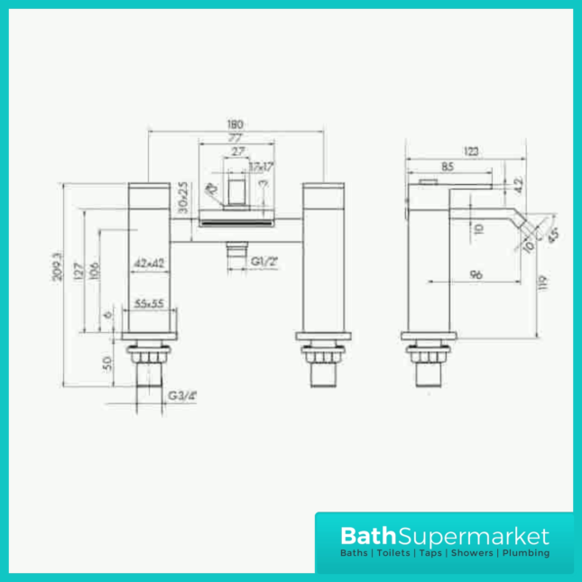 Miami Bath Shower Mixer Tap