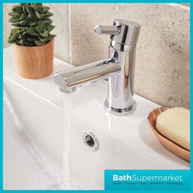 Premier Chrome Single Lever Mono Basin Mixer Tap With Clicker Waste