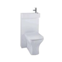 All in One Polymarble Basin and Toilet Shroud Combination with BTW Toilet - Image 3