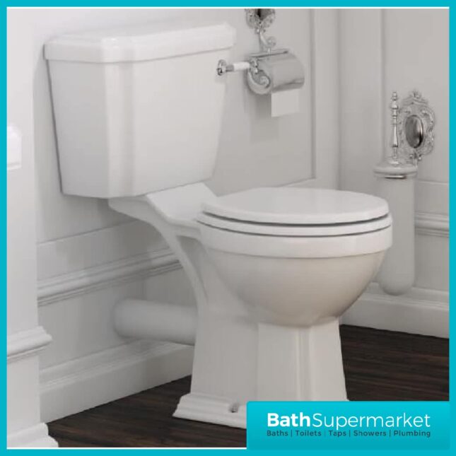 Astley Close Coupled Toilet WC with Cistern - Soft Close Seat - Image 2