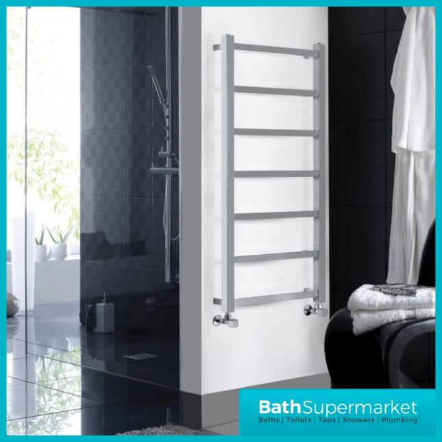 Eton Chrome Designer Heated Towel Rail 600mm x 1200mm