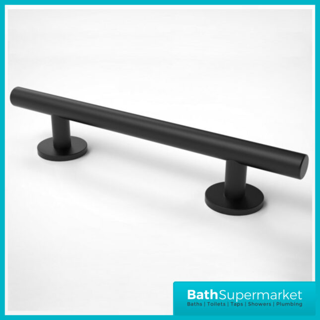 Nymas Style Matt Black Luxury Straight Mobility Grab Rail Bar 480mm Wide