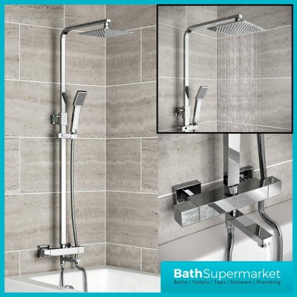 Cassellie Socorro Thermostatic Bath Filler Shower Kit | SHW005