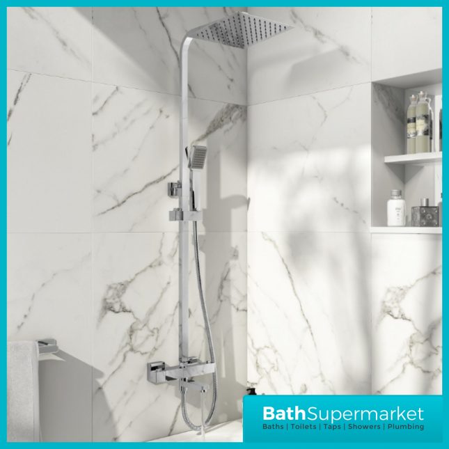 Cassellie Socorro Thermostatic Bath Filler Shower Kit | SHW005