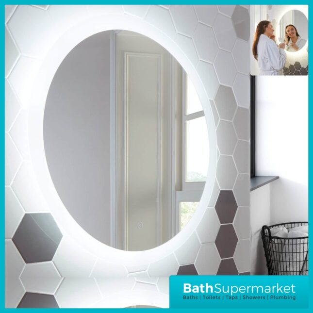 Sognare Glow Round Touch Sensor LED Illuminated Demister Mirror 600mm