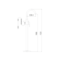 Sognare Premier Chrome Freestanding Bath Tap-Tap081 - Image 3