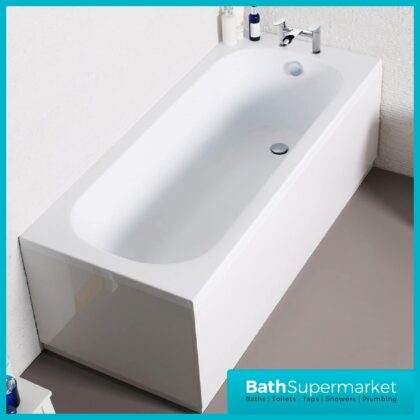 Abbey 1600mm x 700mm Round Single Ended Bath-Drilled Tap Holes