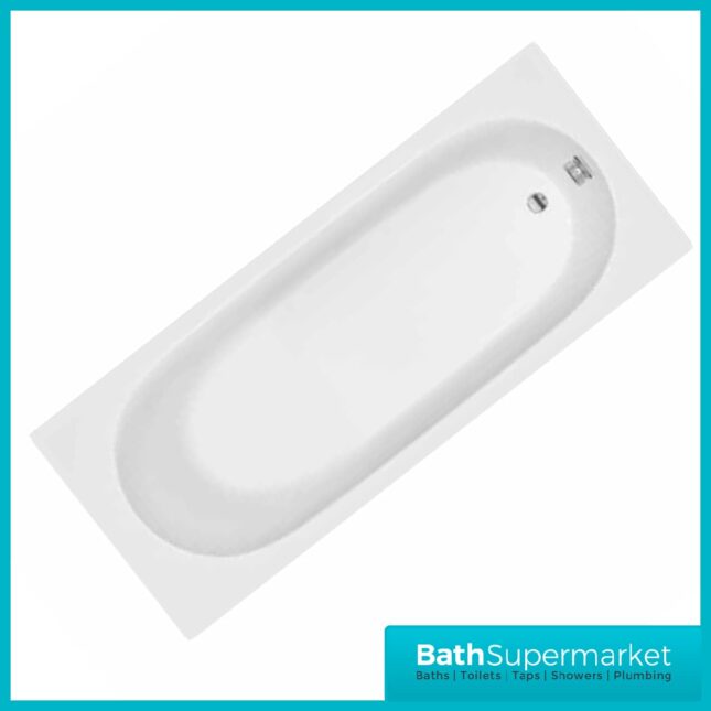 Abbey 1600mm x 700mm Round Single Ended Bath-Drilled Tap Holes