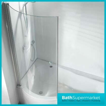 ADAPT P SHAPED SHOWER BATH SCREEN-KONCS