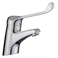 Commercial Sequential Chrome Thermostatic Basin Mixer Tap 150mm Long Lever TMV3 WRAS - Image 7
