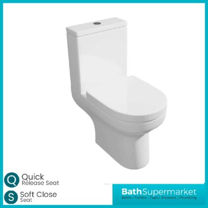 Kartell K-Vit Bijou 635mm White Close Coupled Toilet With Cistern And Seat