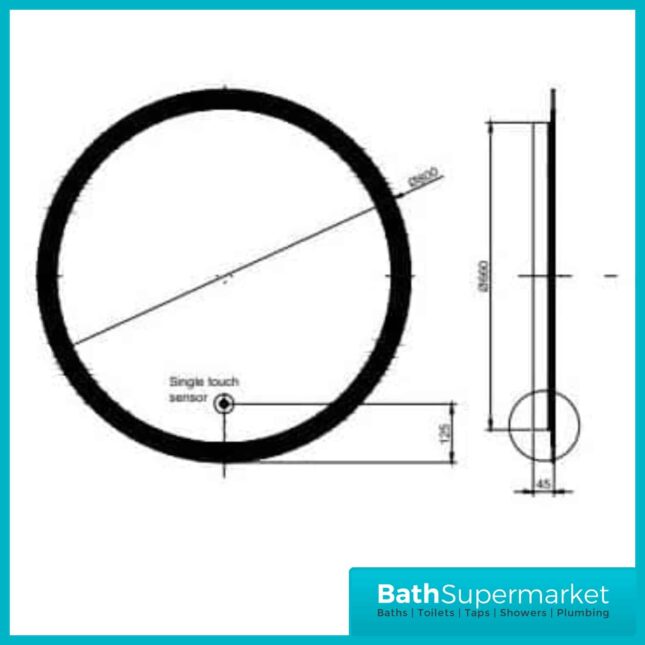 Sognare 800mm Glow Round Led Mirror