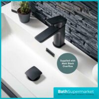 Celeste Muro Floor Standing Black Frame Vanity Unit & Basin 500mm - Image 3