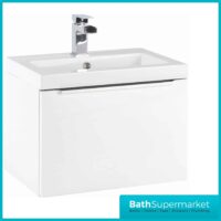 Celeste Muro Floor Standing Black Frame Vanity Unit & Basin 500mm - Image 2