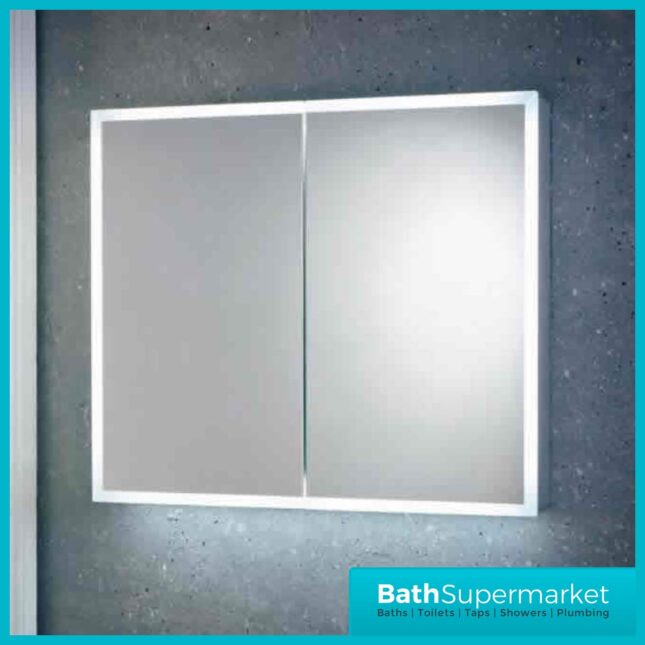 Sognare Lia 800 X 700 LED Mirror Cabinet With Demister And Shaver Socket