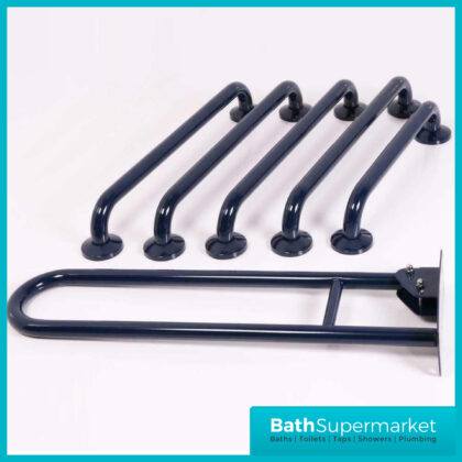 Nymas Dark Blue 6 Piece Grab Rail Stainless Steel Pack