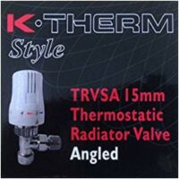 White Thermostatic Radiator Valve - 15mm Angled TRV - Image 3