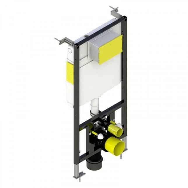 Keytec 1.12m Adjustable WC Frame with WRAS Approved Dual Flush Cistern - Image 2