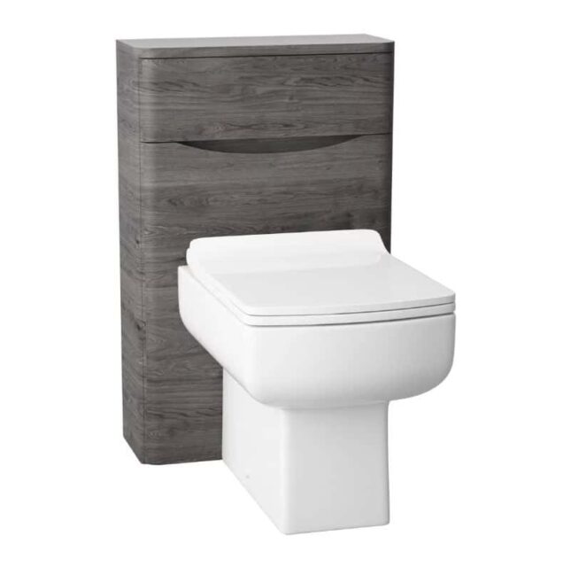 Cassellie Bali Graphite Oak Back To Wall WC Unit 500mm - Image 5