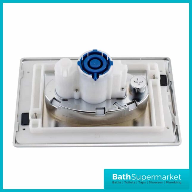 Square Chrome Pneumatic Toilet Large Flush Plate WC Button