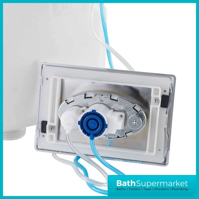 Square Chrome Pneumatic Toilet Large Flush Plate WC Button