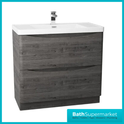 Cassellie Bali 900MM Graphite Oak Floor Standing Unit | GOFSC894A