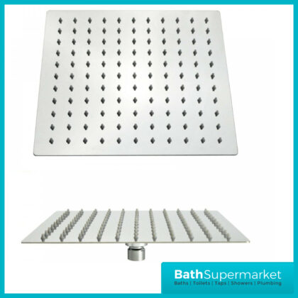 Square 300mm Slimline Drench Shower Head Chrome